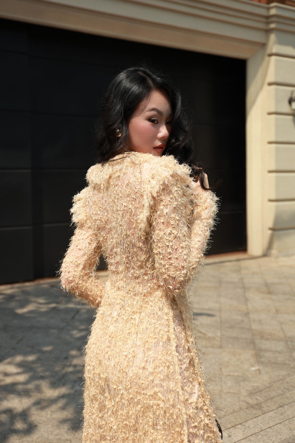 Champagne Ao Dai Set