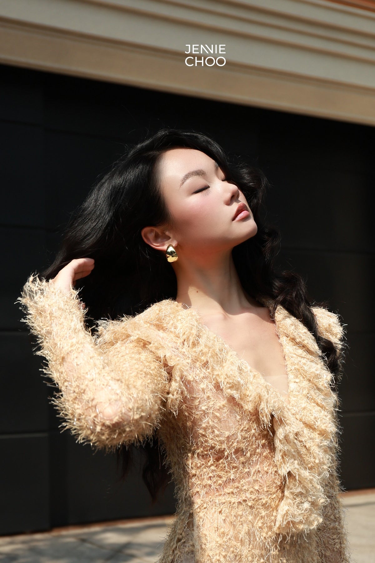 Champagne Ao Dai Set