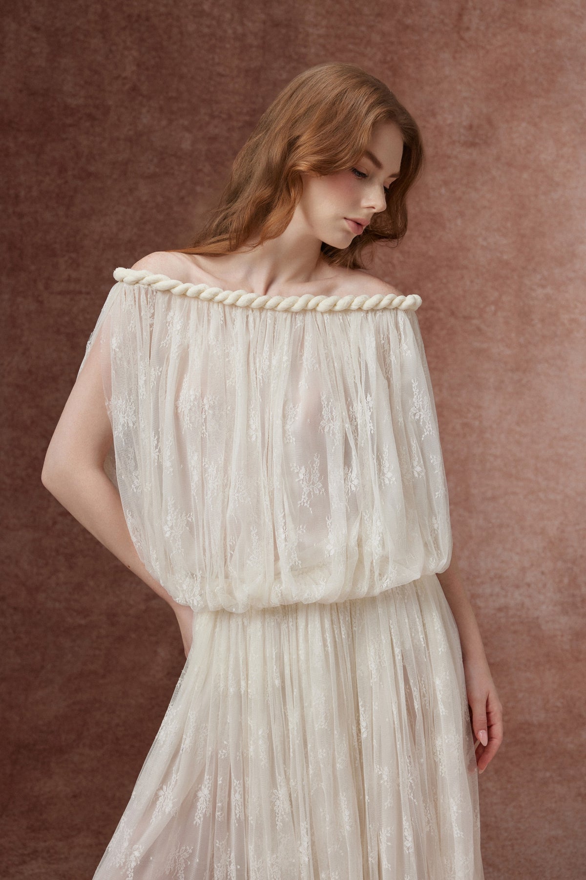 Beaded Off-Shoulder Set