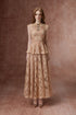 Caramel Lace Peplum Set
