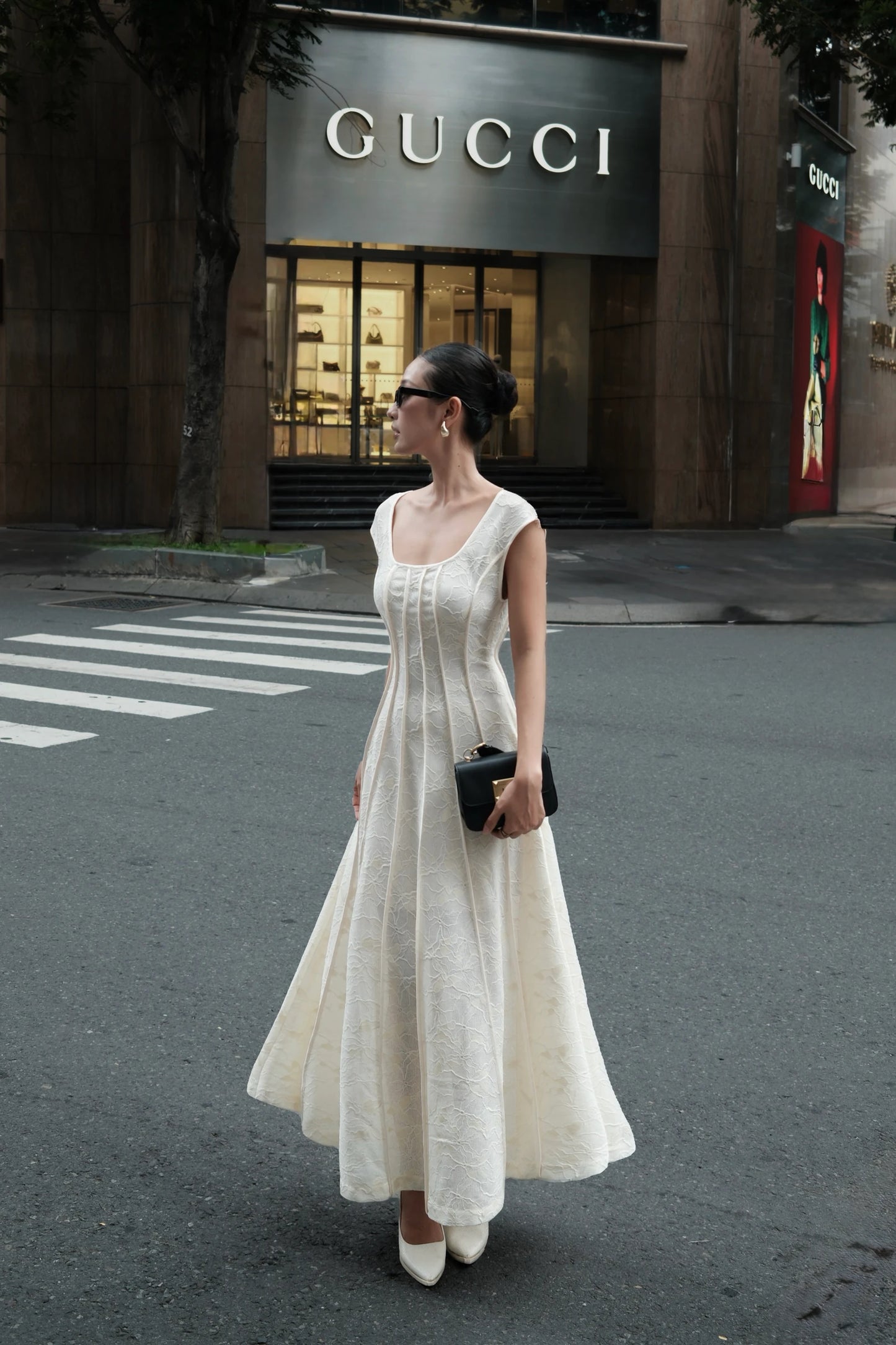 9AM to 9PM Lace Dress in ivory - street style