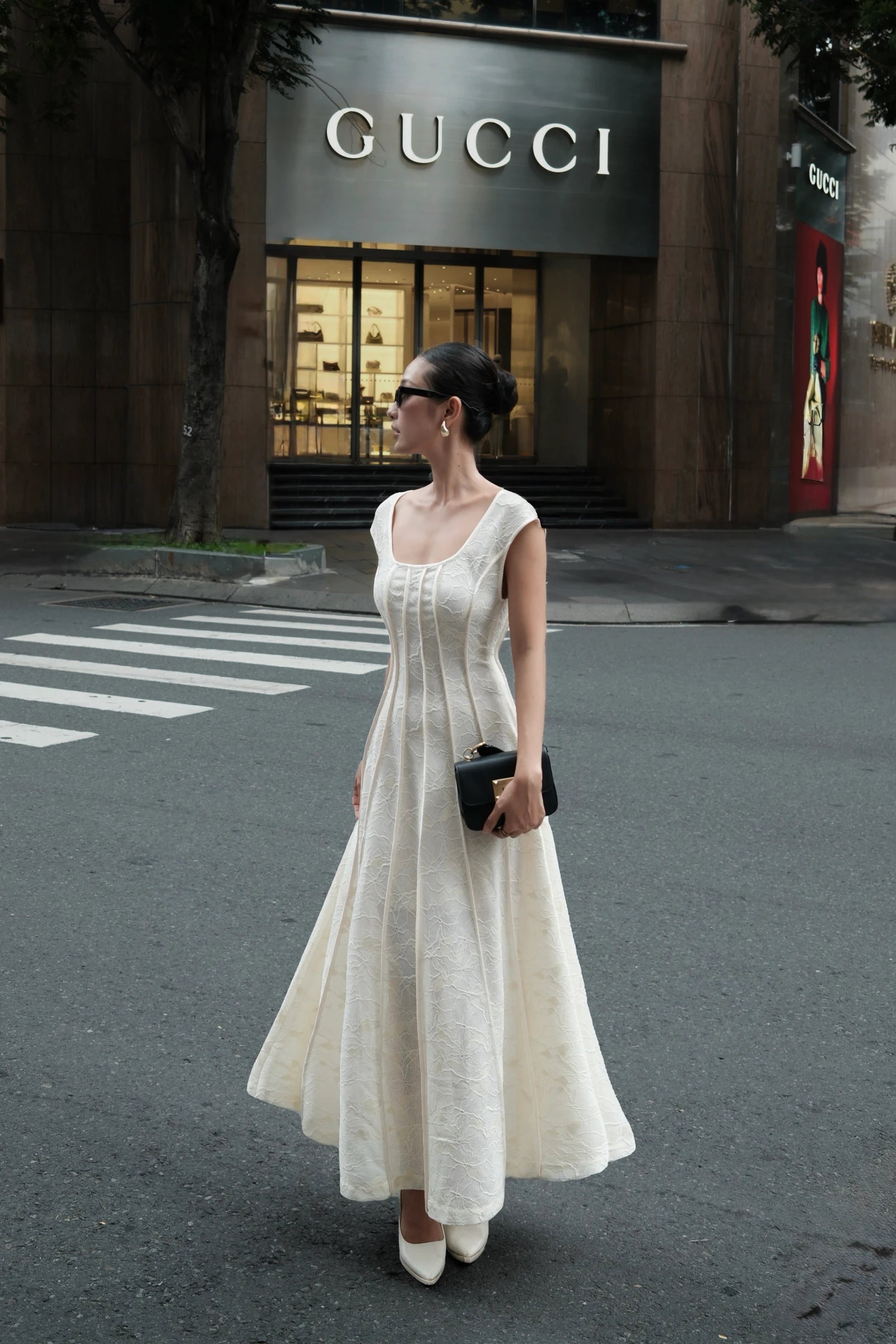 9AM to 9PM Lace Dress in ivory - street style