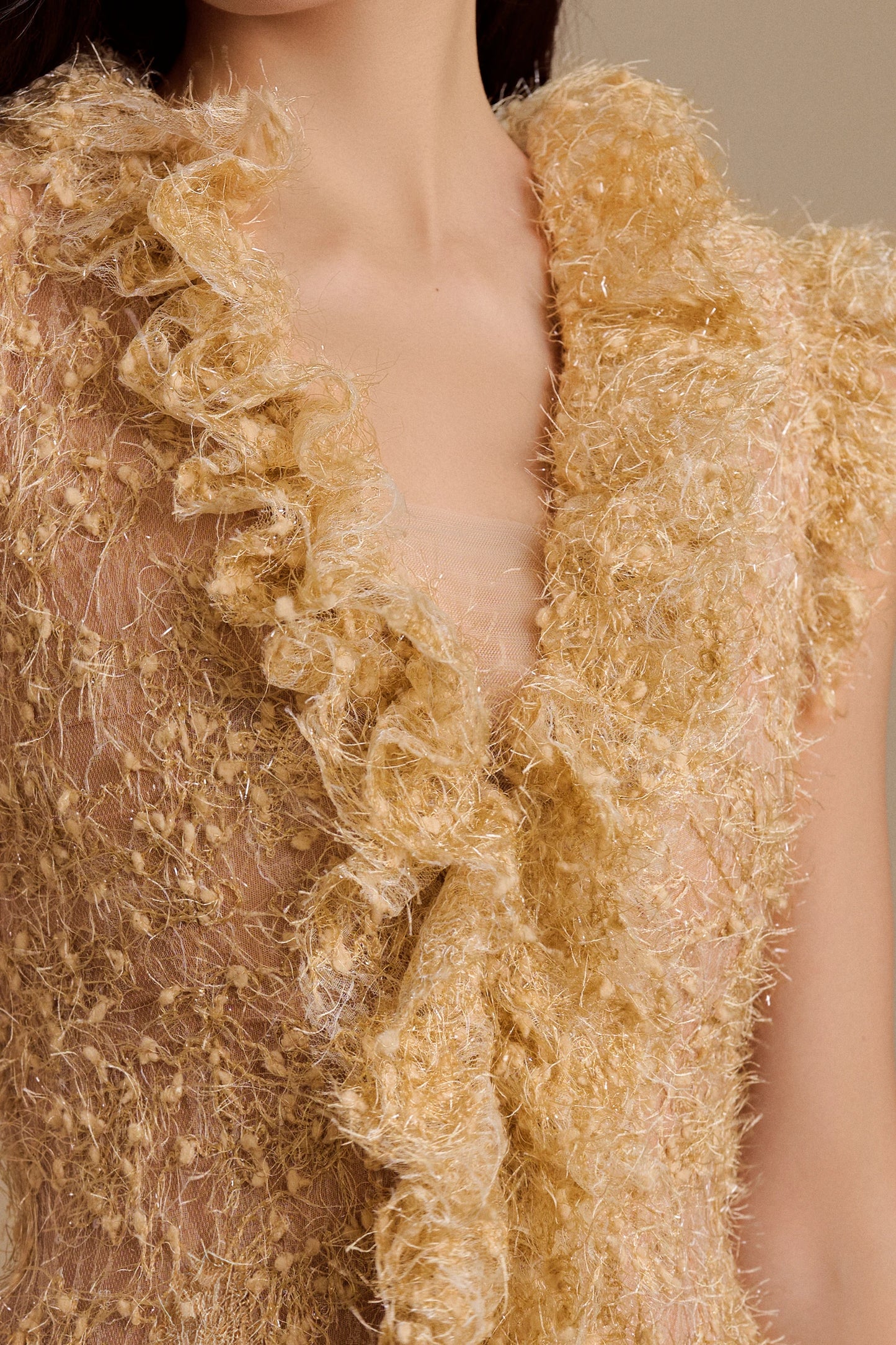 Champagne Tweed Dress