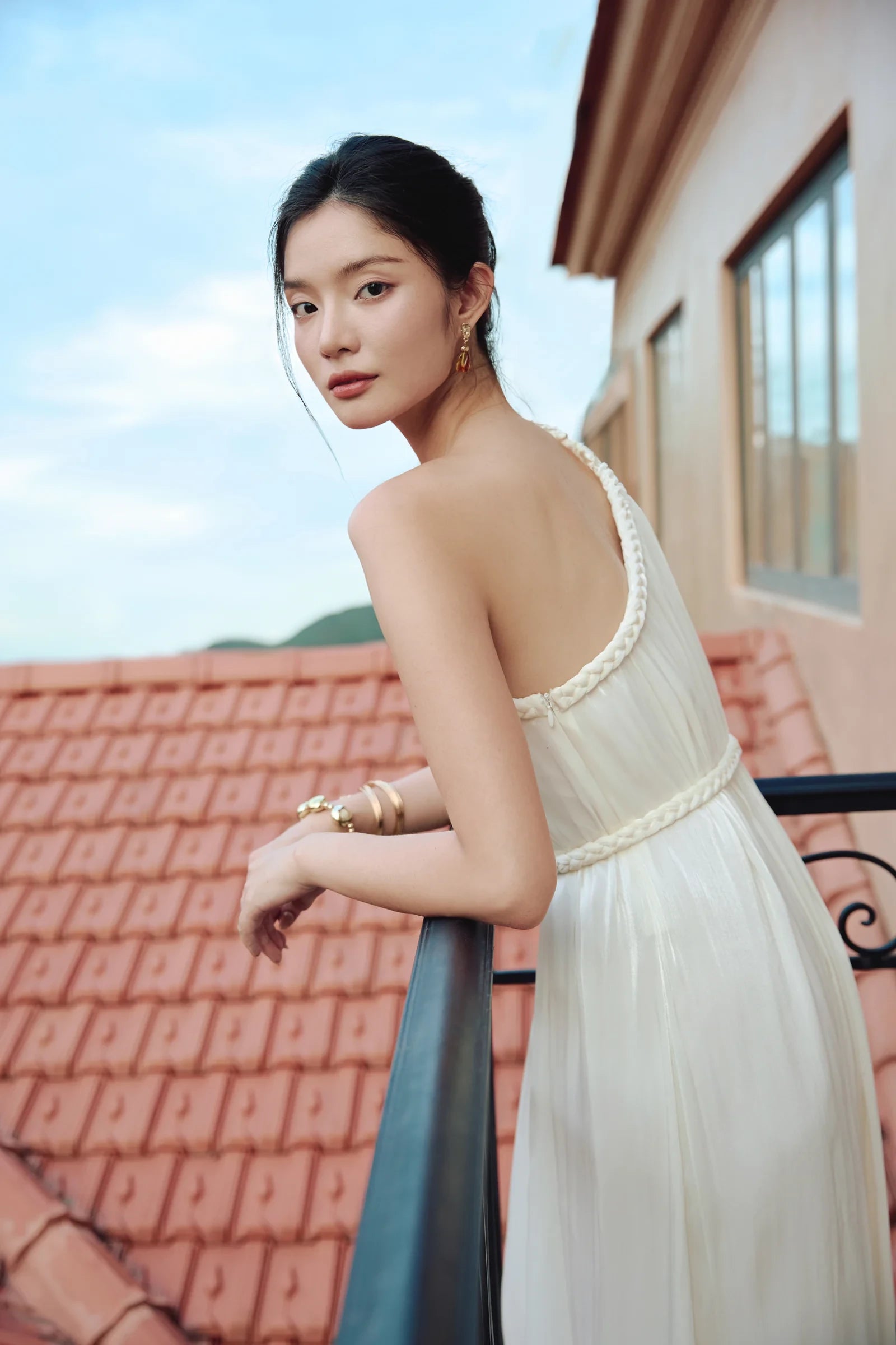 Athena Maxi Dress in cream