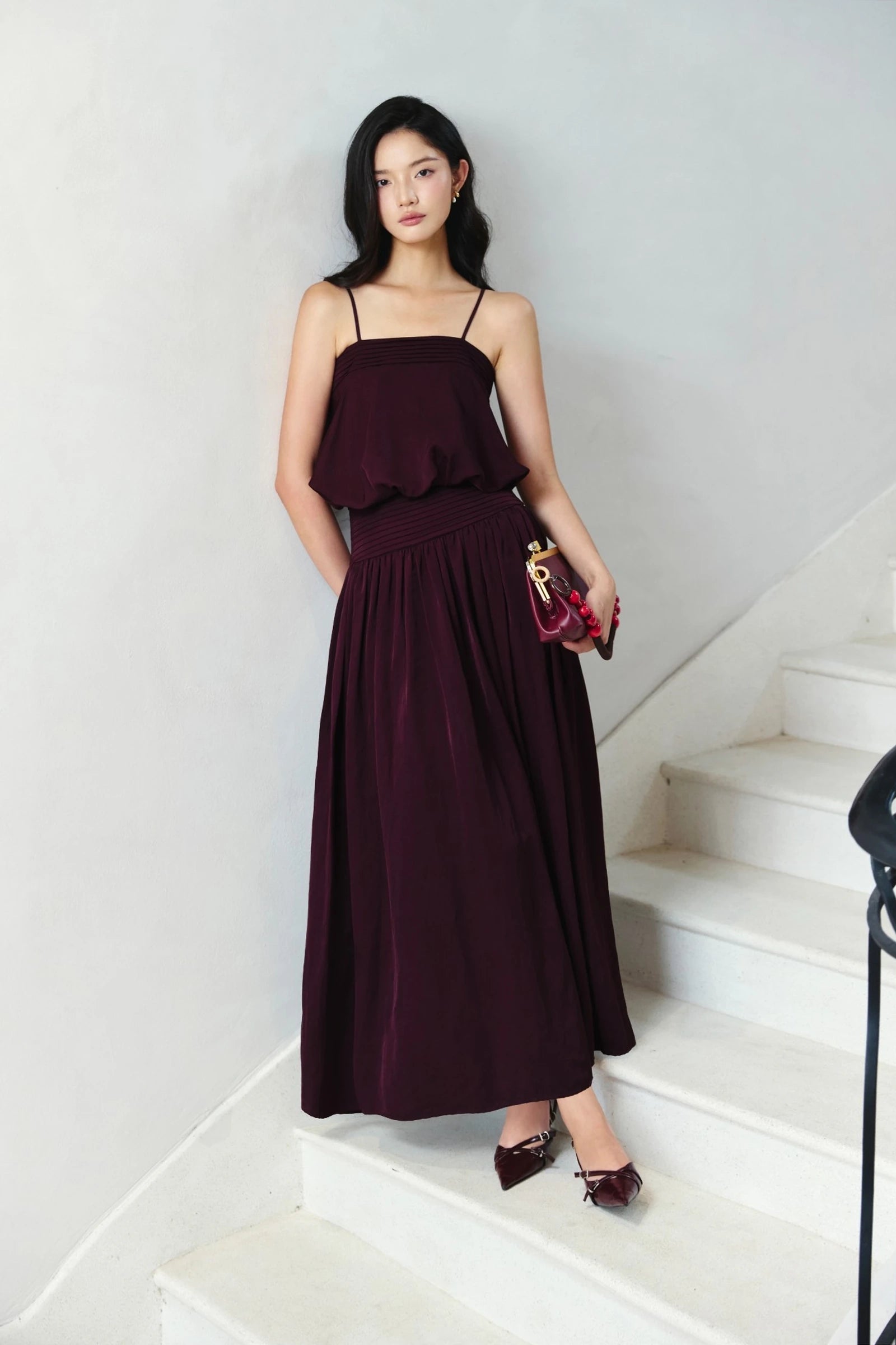 Plummy Blouson Dress