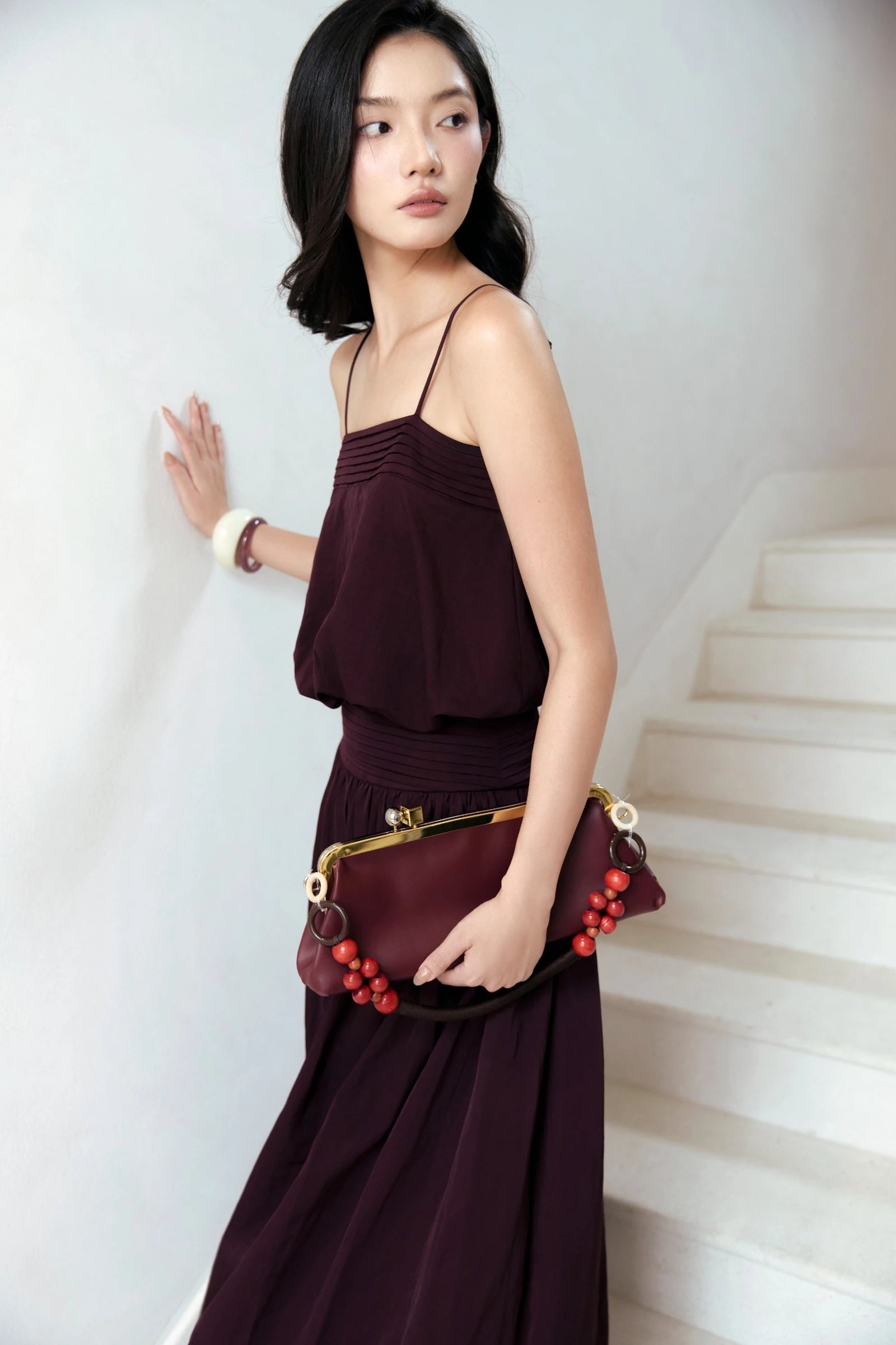 Plummy Blouson Dress