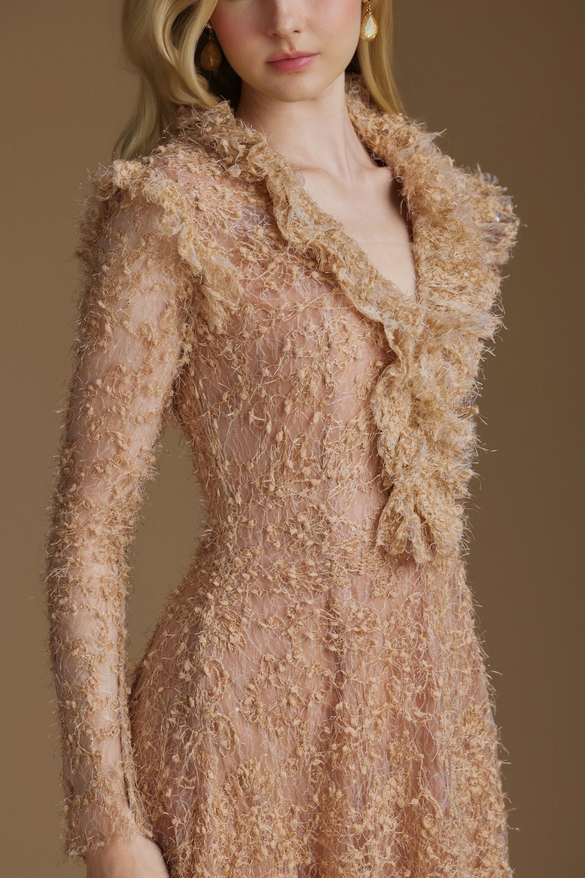 Apricot Lace Gown