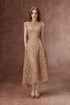 Caramel Lace Midi Dress