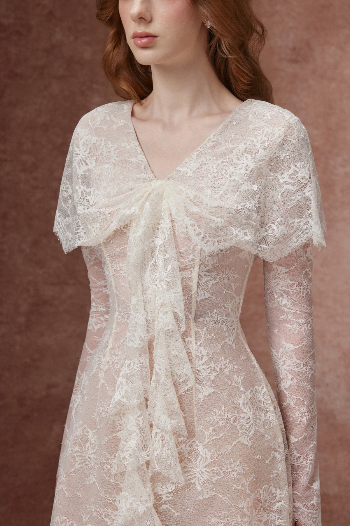 Lace Bow Mini Dress